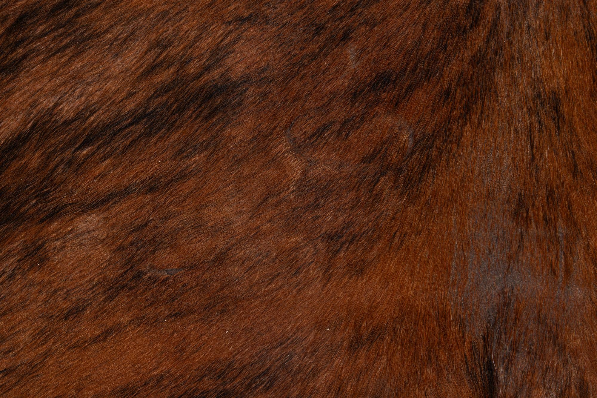6' 2 x 7' Cowhide Leather Rug