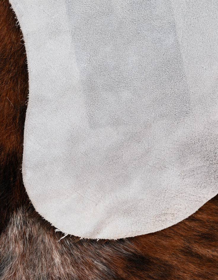Detail image of 6' 2 x 7' Cowhide Leather Rug