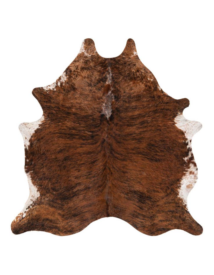 Detail image of 6' 2 x 7' Cowhide Leather Rug