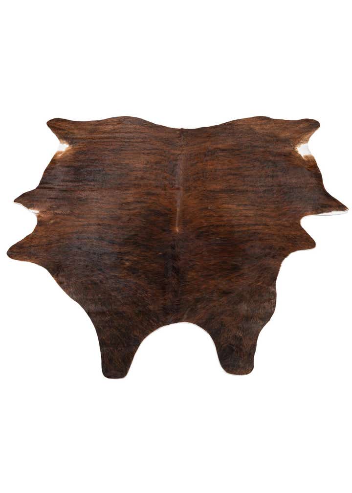 6' 1 x 6' 10 Cowhide Leather Rug