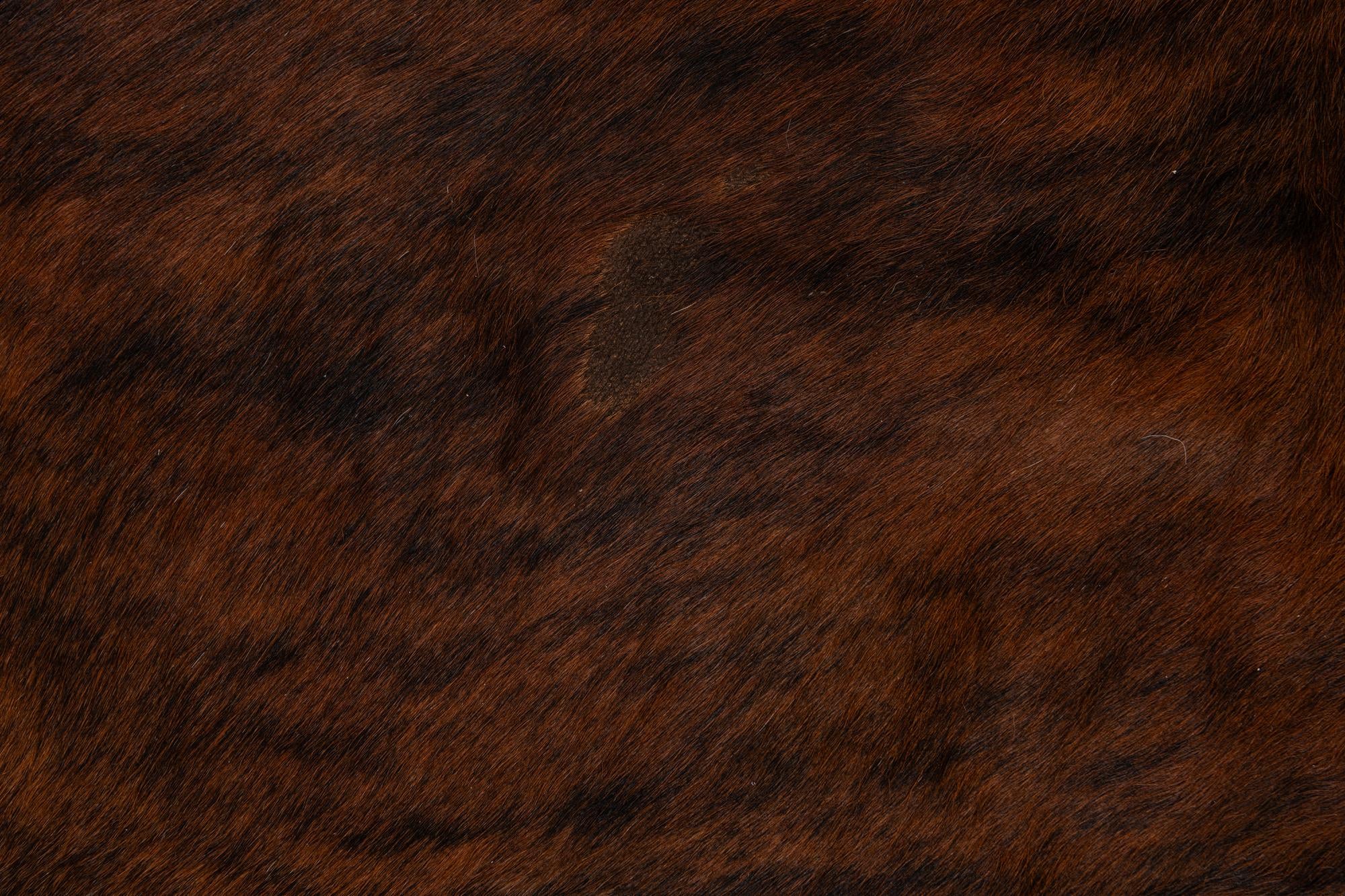 6' 1 x 6' 10 Cowhide Leather Rug