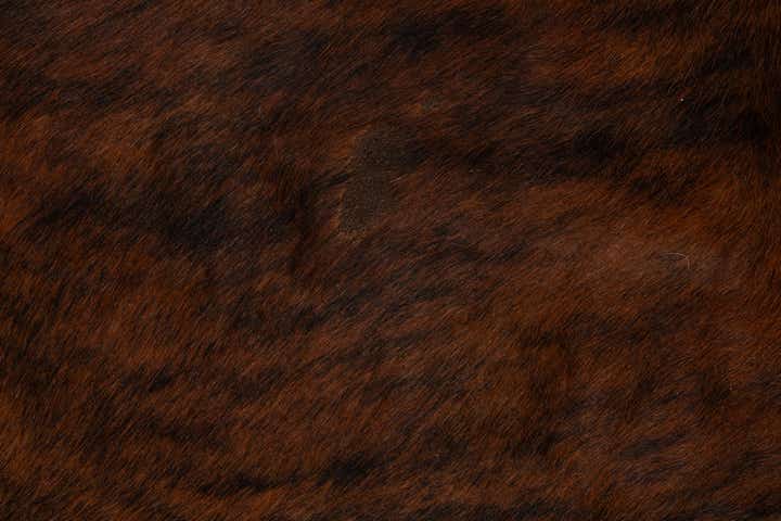 6' 1 x 6' 10 Cowhide Leather Rug