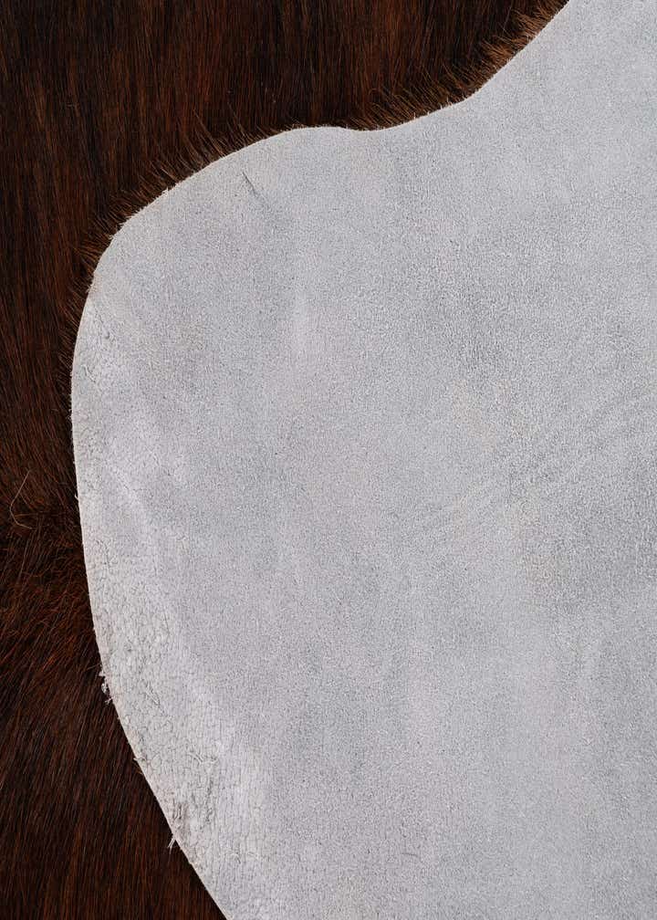6' 1 x 6' 10 Cowhide Leather Rug