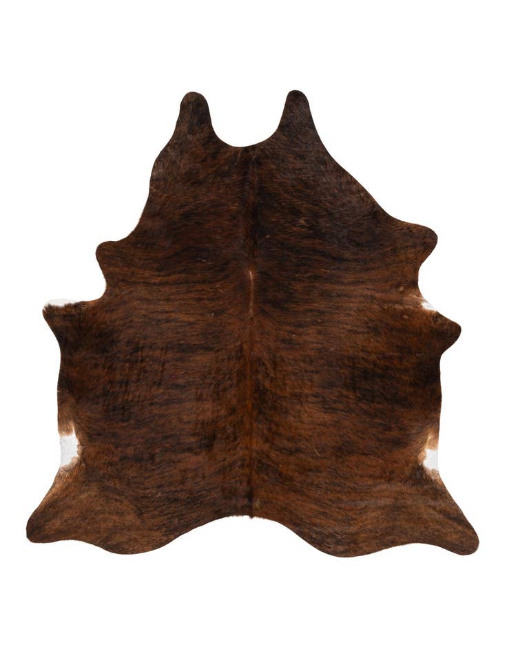 Detail image of 6' 1 x 6' 10 Cowhide Leather Rug