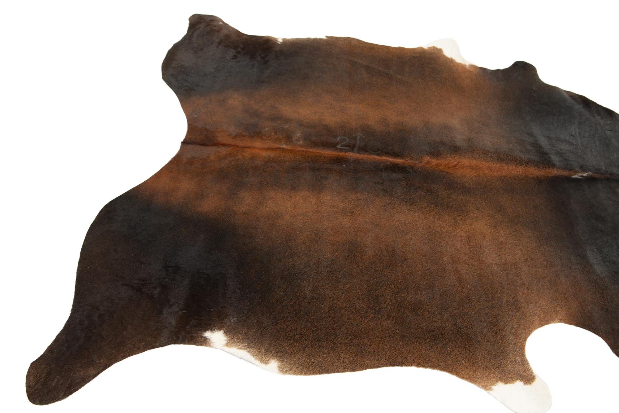 5' 9 x 6' 6 Cowhide Leather Rug