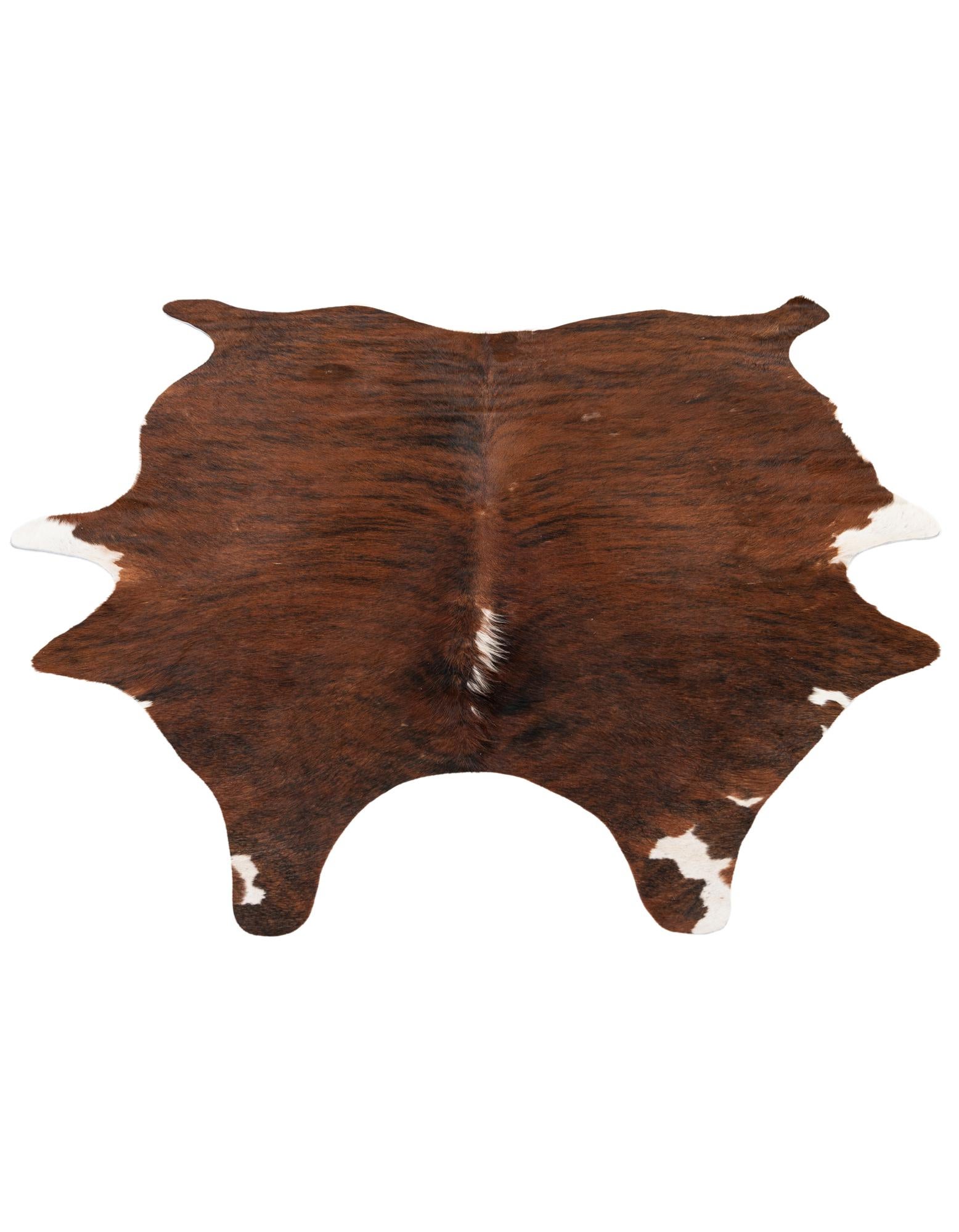 5' 1 x 5' 11 Cowhide Leather Rug