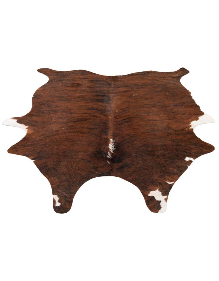 Detail image of 5' 1 x 5' 11 Cowhide Leather Rug
