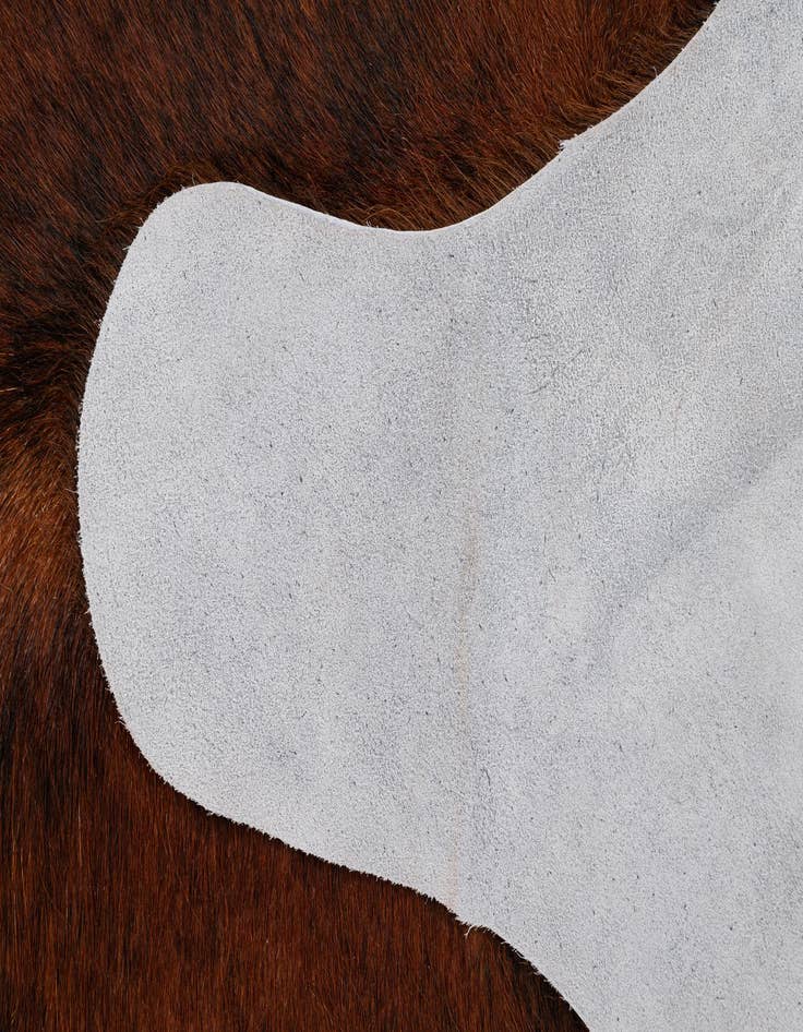 Detail image of 5' 1 x 5' 11 Cowhide Leather Rug