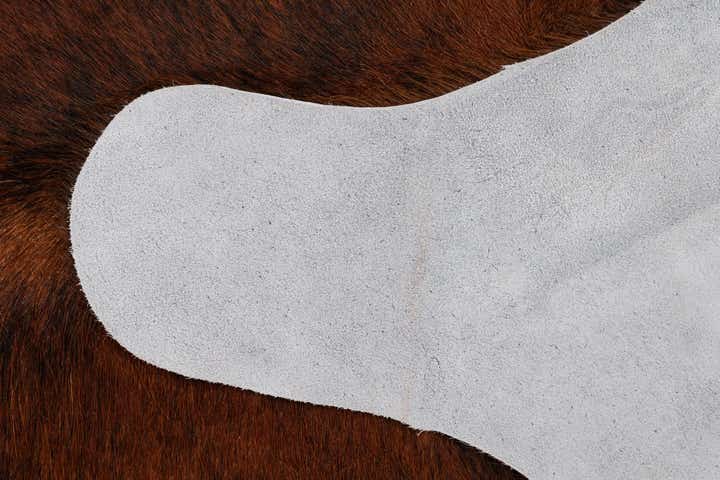 5' 1 x 5' 11 Cowhide Leather Rug