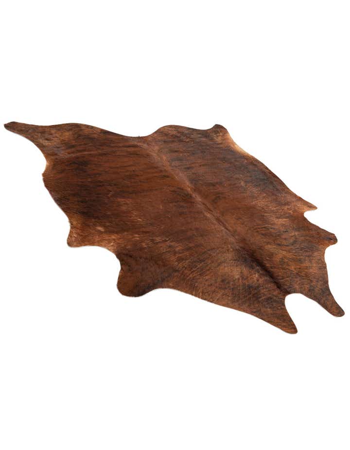 5' 11 x 6' 9 Cowhide Leather Rug