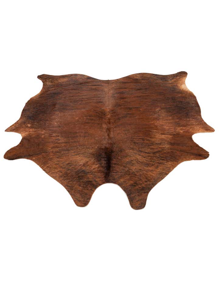 5' 11 x 6' 9 Cowhide Leather Rug