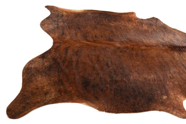5' 11 x 6' 9 Cowhide Leather Rug