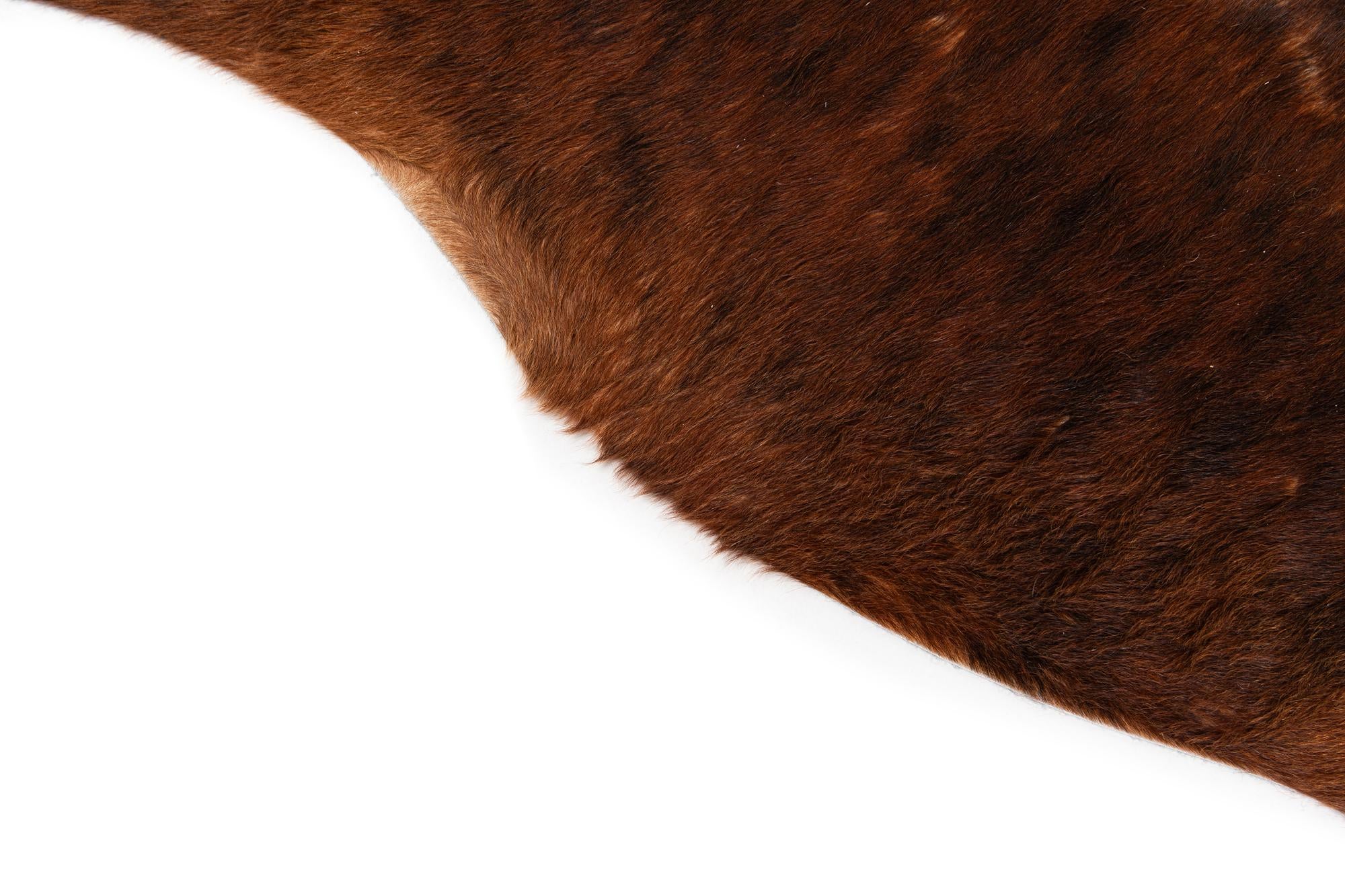 5' 11 x 6' 9 Cowhide Leather Rug
