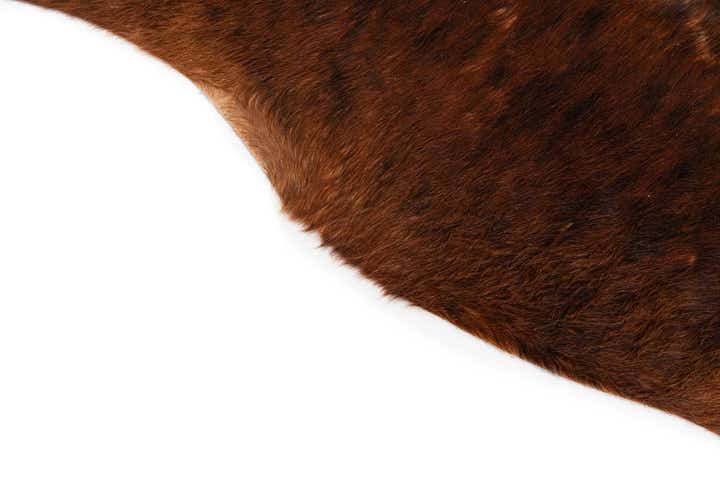 5' 11 x 6' 9 Cowhide Leather Rug