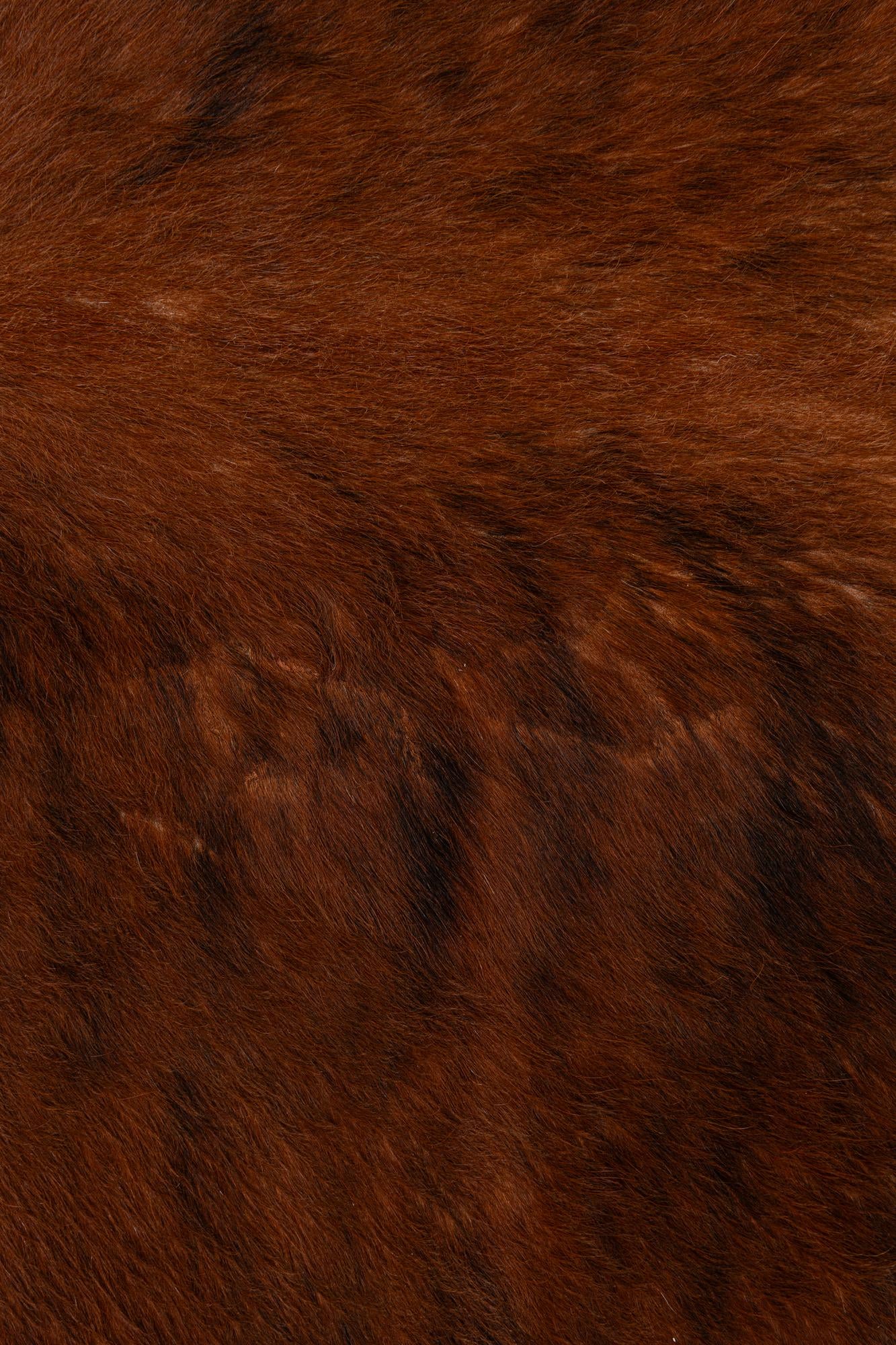 5' 11 x 6' 9 Cowhide Leather Rug