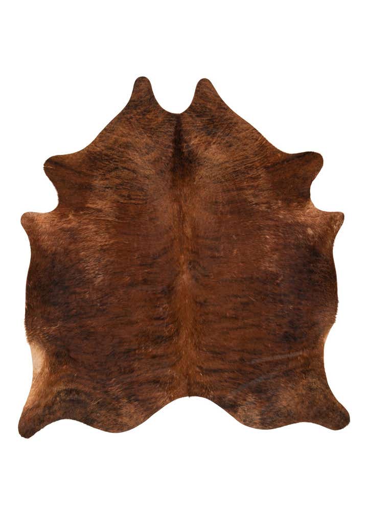5' 11 x 6' 9 Cowhide Leather Rug
