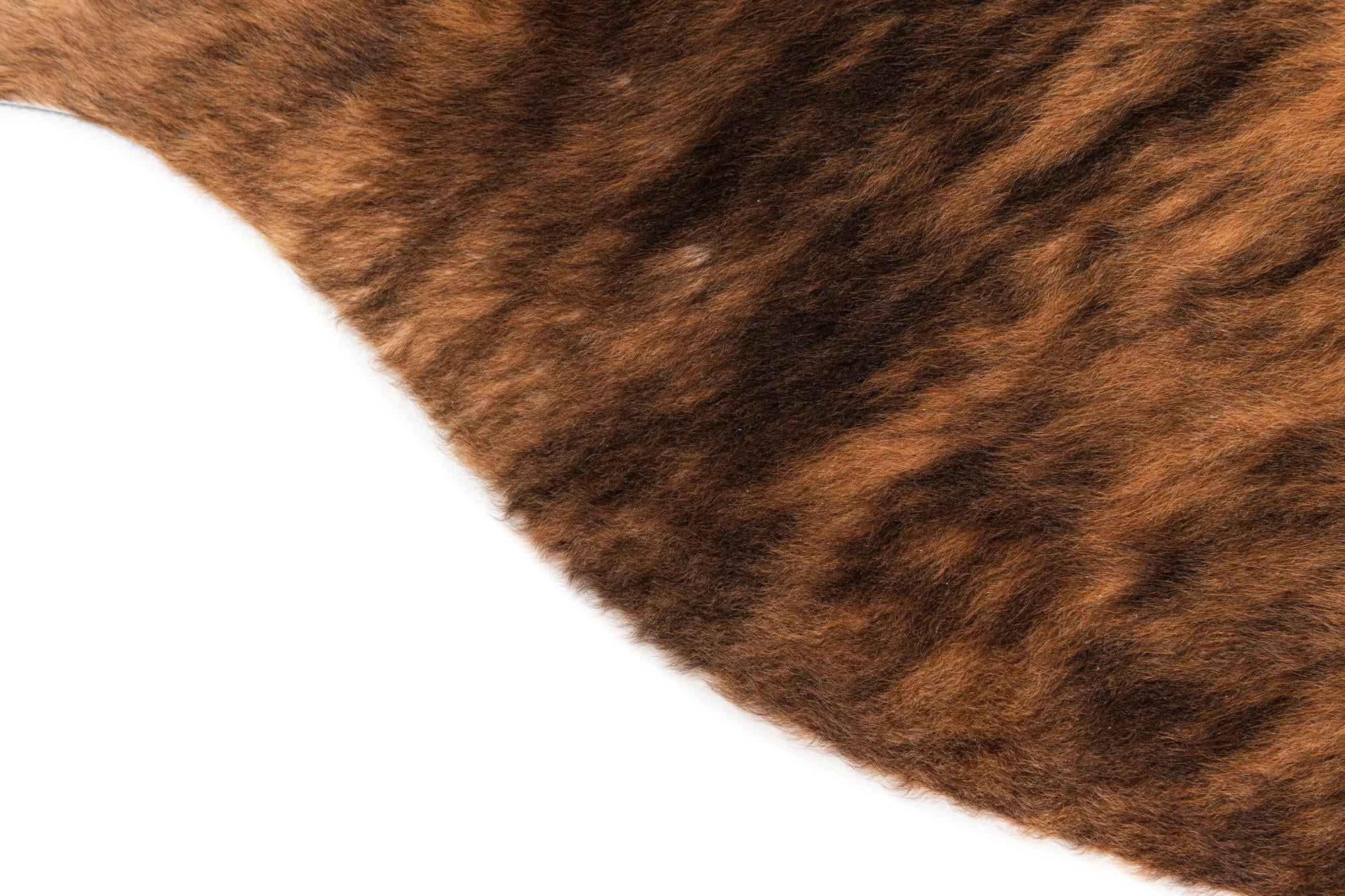 5' 3 x 6' 2 Cowhide Leather Rug