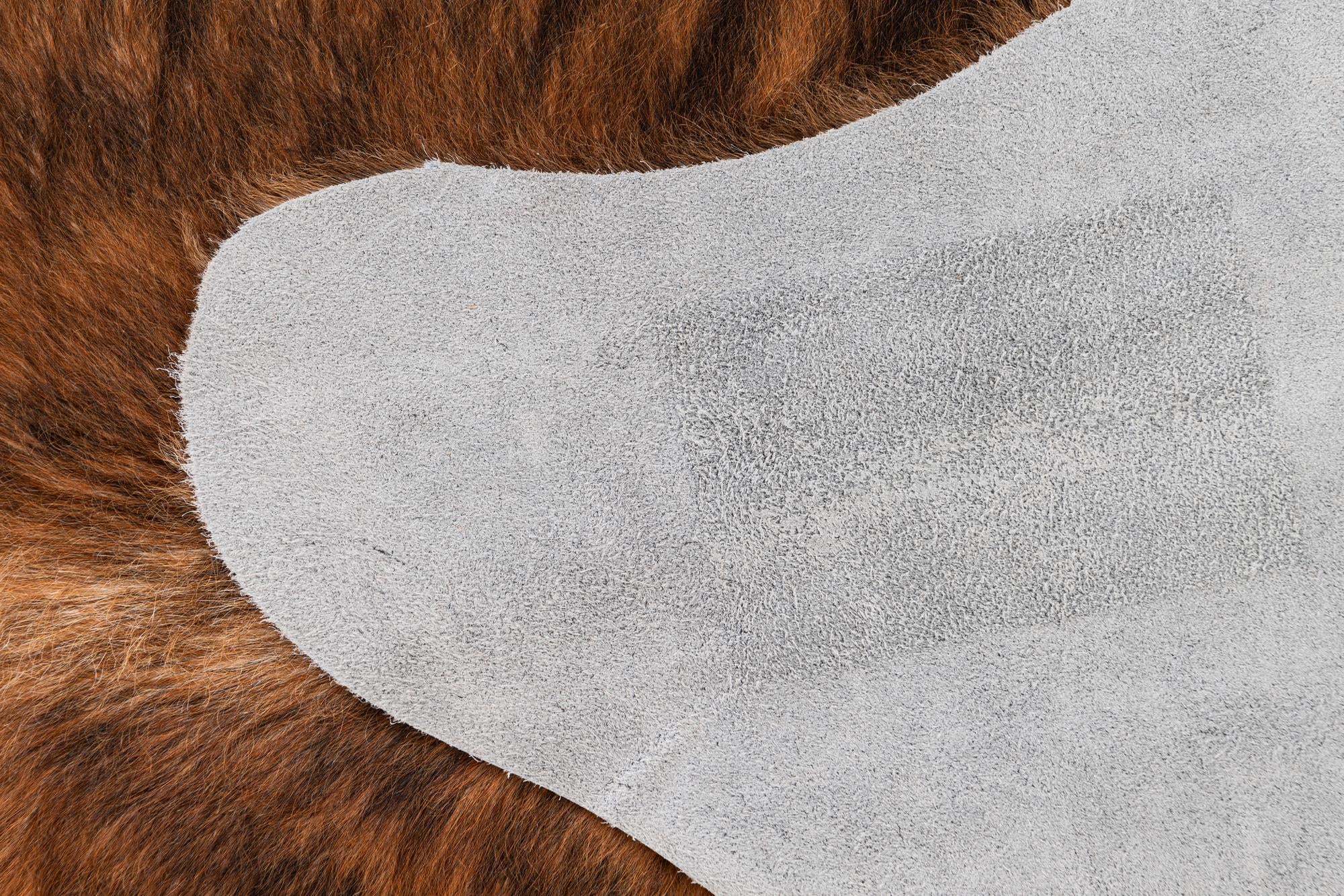 5' 3 x 6' 2 Cowhide Leather Rug