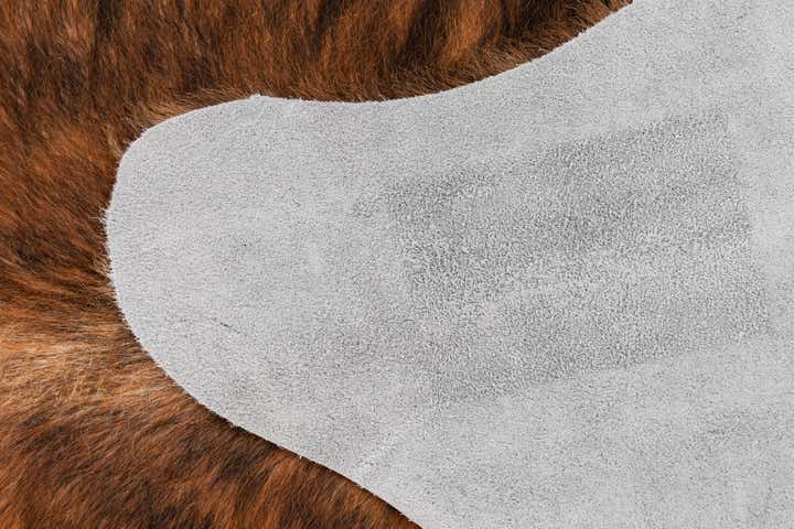 5' 3 x 6' 2 Cowhide Leather Rug