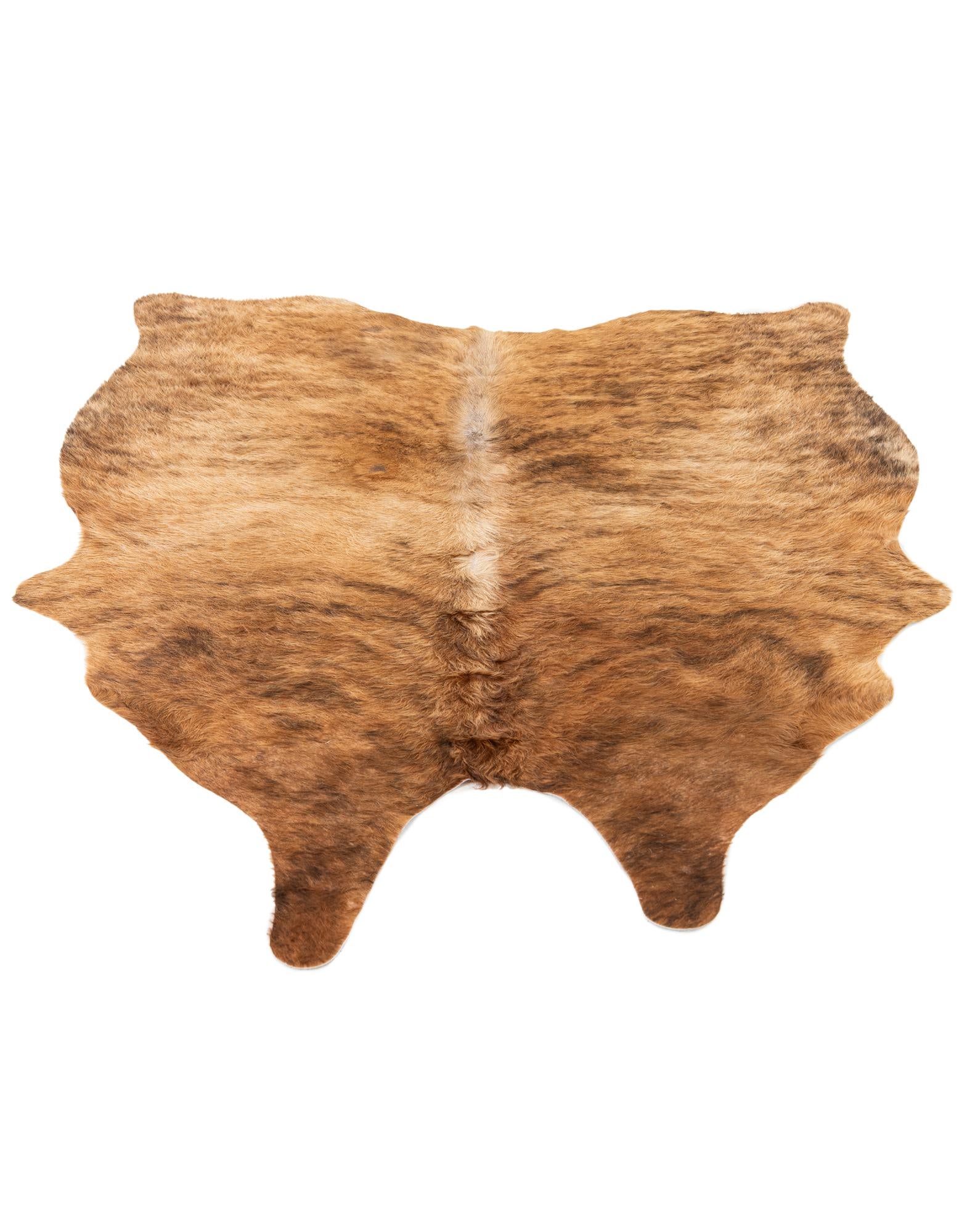 4' 8 x 5' 4 Cowhide Leather Rug