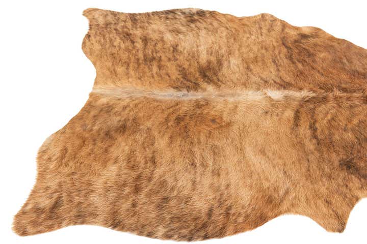 4' 8 x 5' 4 Cowhide Leather Rug