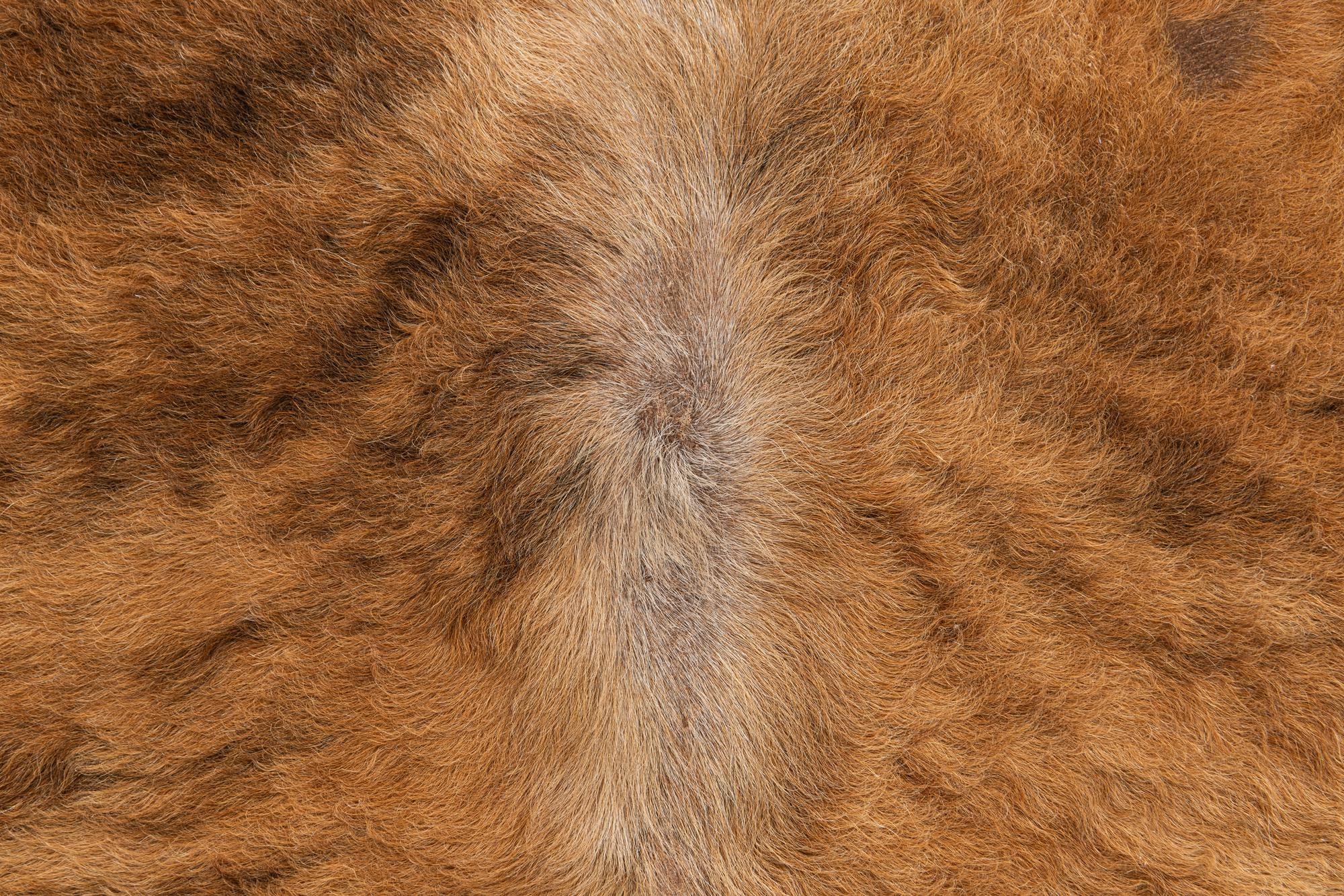 4' 8 x 5' 4 Cowhide Leather Rug