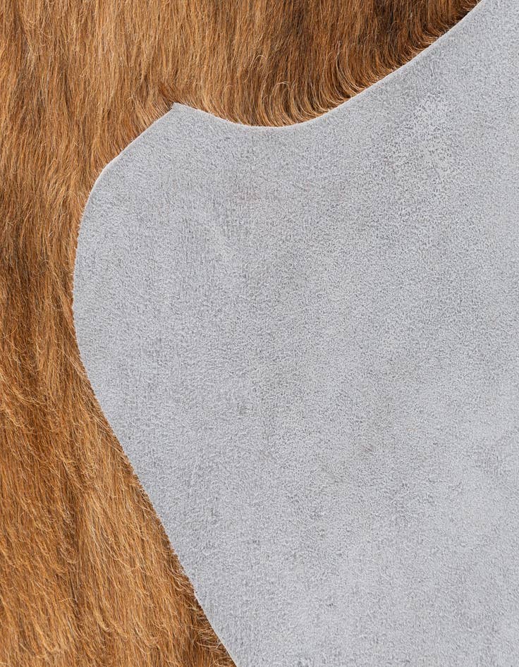 Detail image of 4' 8 x 5' 4 Cowhide Leather Rug