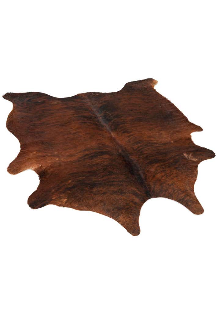 4' 9 x 5' 2 Cowhide Leather Rug
