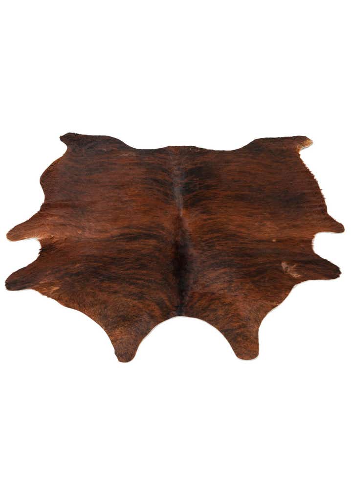 4' 9 x 5' 2 Cowhide Leather Rug