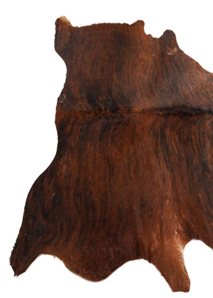 4' 9 x 5' 2 Cowhide Leather Rug