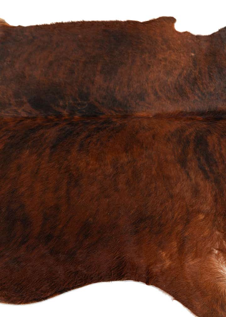 4' 9 x 5' 2 Cowhide Leather Rug