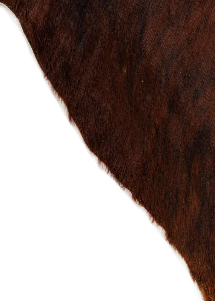 4' 9 x 5' 2 Cowhide Leather Rug