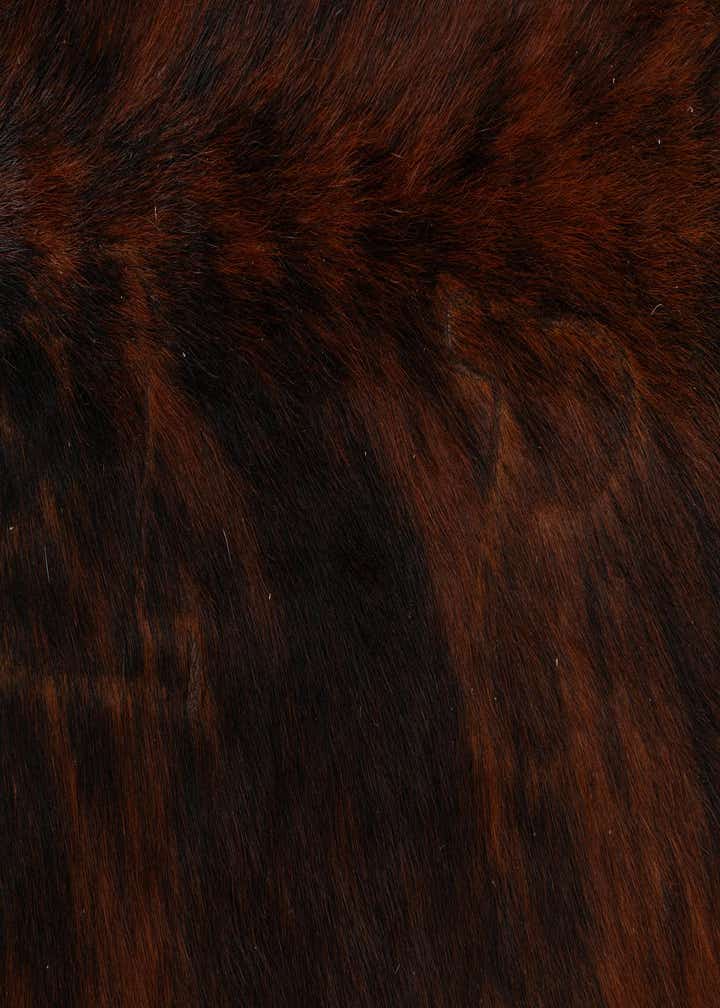 4' 9 x 5' 2 Cowhide Leather Rug