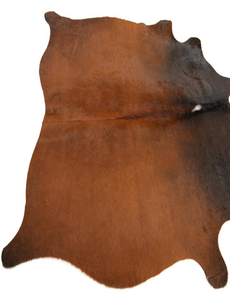 Detail image of 4' 4 x 5' 1 Cowhide Leather Rug