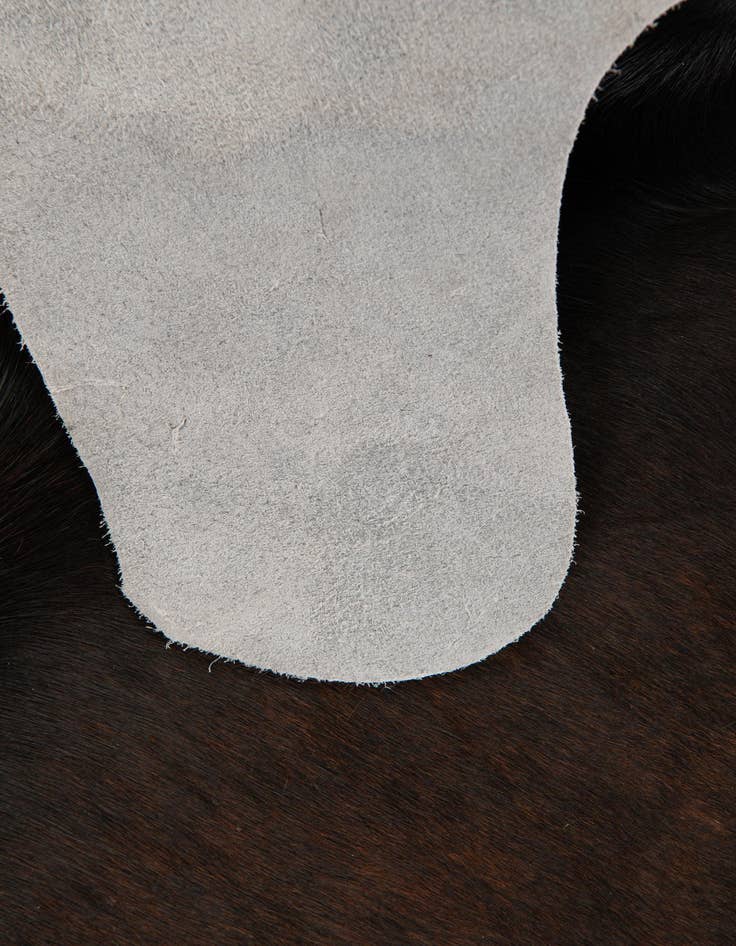 Detail image of 4' 4 x 5' 1 Cowhide Leather Rug