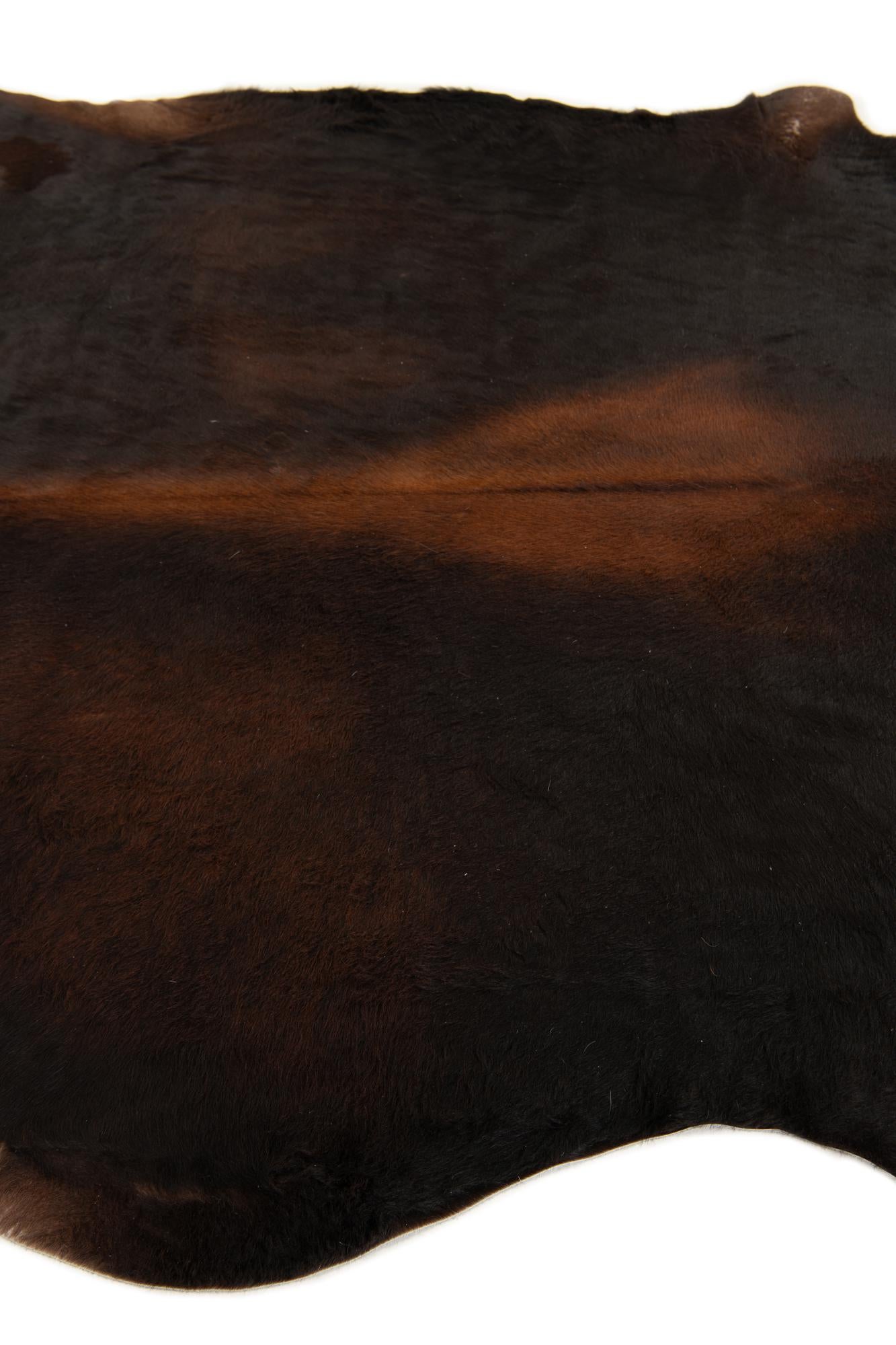 6' 6 x 7' 4 Cowhide Leather Rug