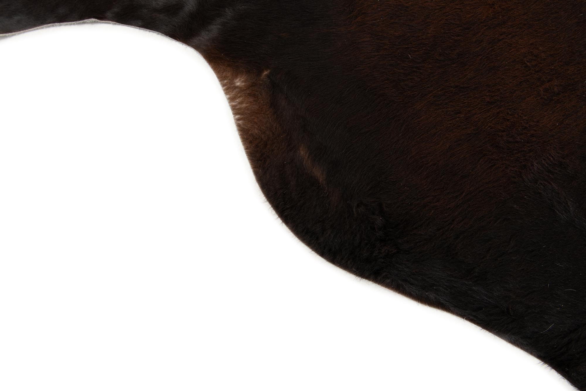 6' 6 x 7' 4 Cowhide Leather Rug