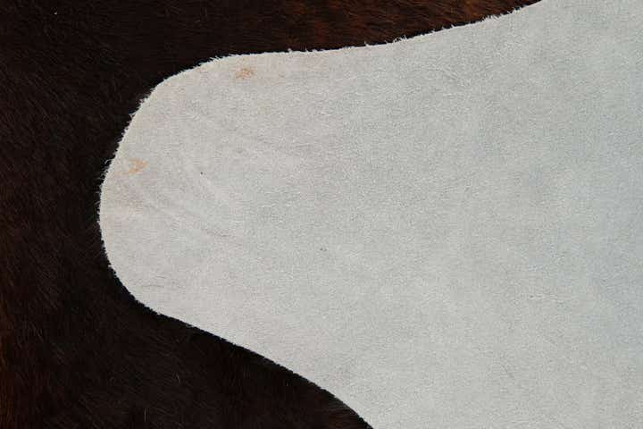 6' 6 x 7' 4 Cowhide Leather Rug