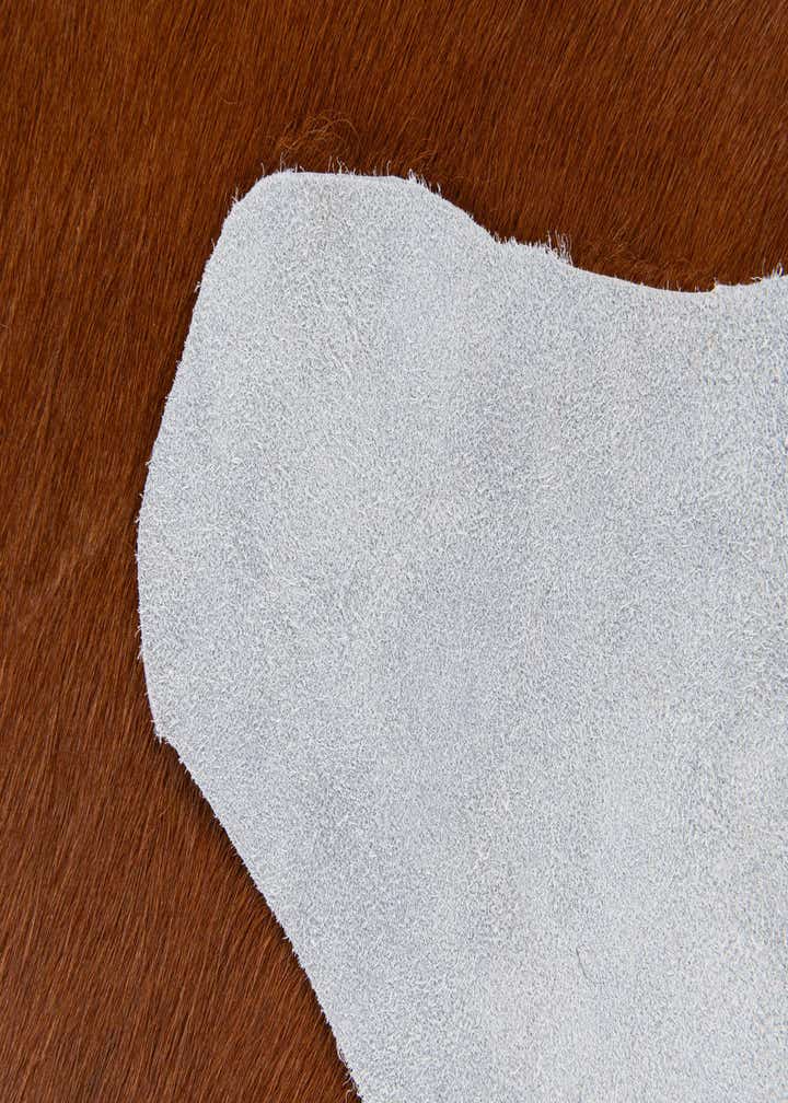 2' 2 x 2' 11 Cowhide Leather Rug