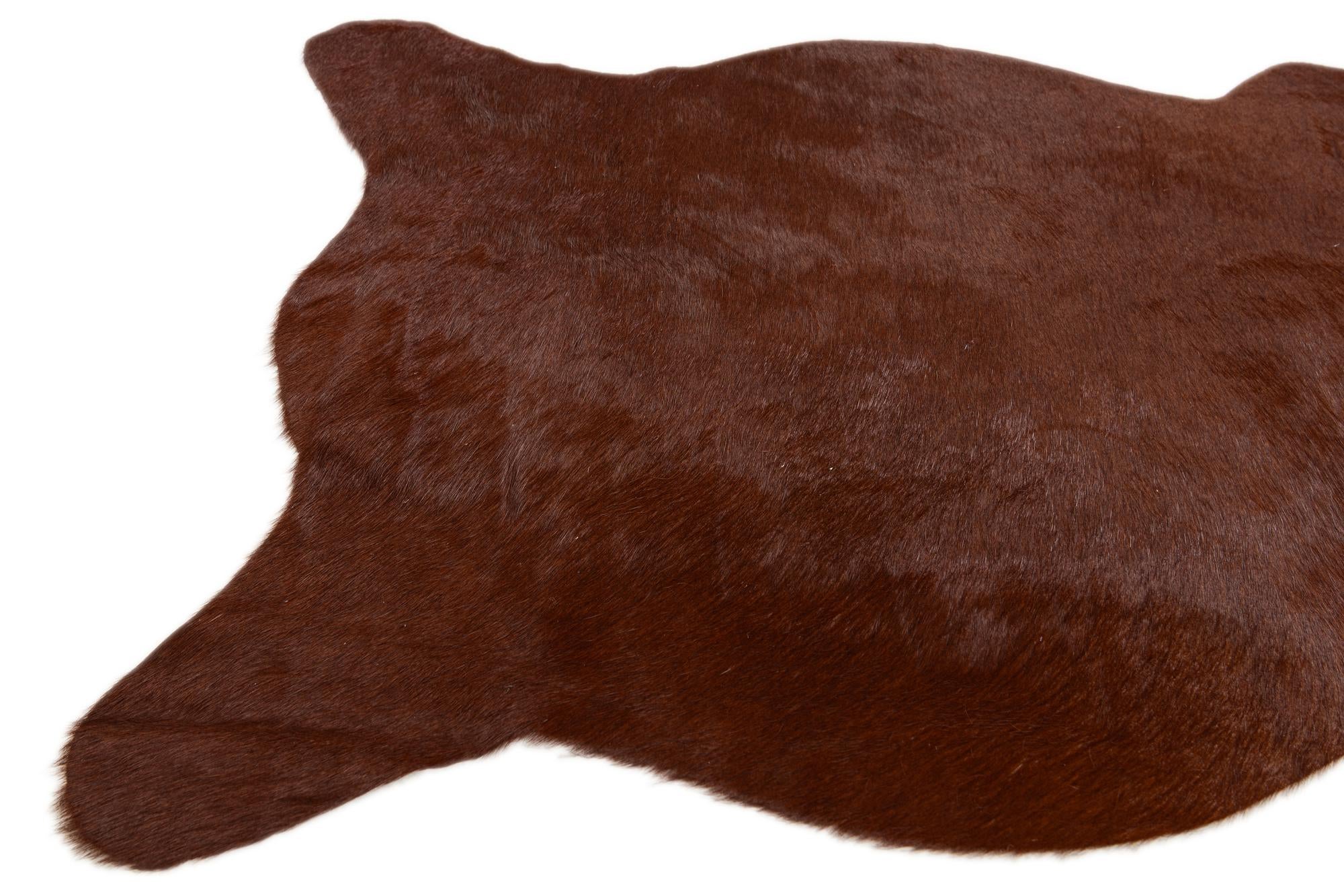 2' 2 x 2' 11 Cowhide Leather Rug