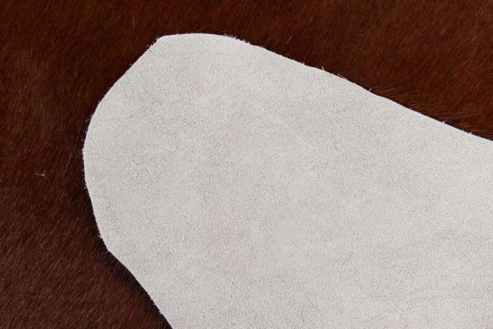 2' 2 x 2' 11 Cowhide Leather Rug