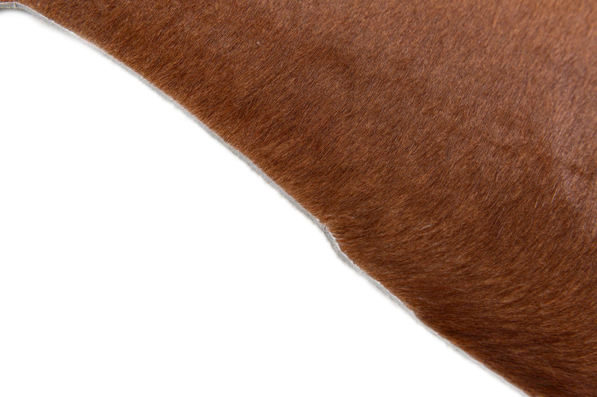 2' 2 x 2' 11 Cowhide Leather Rug