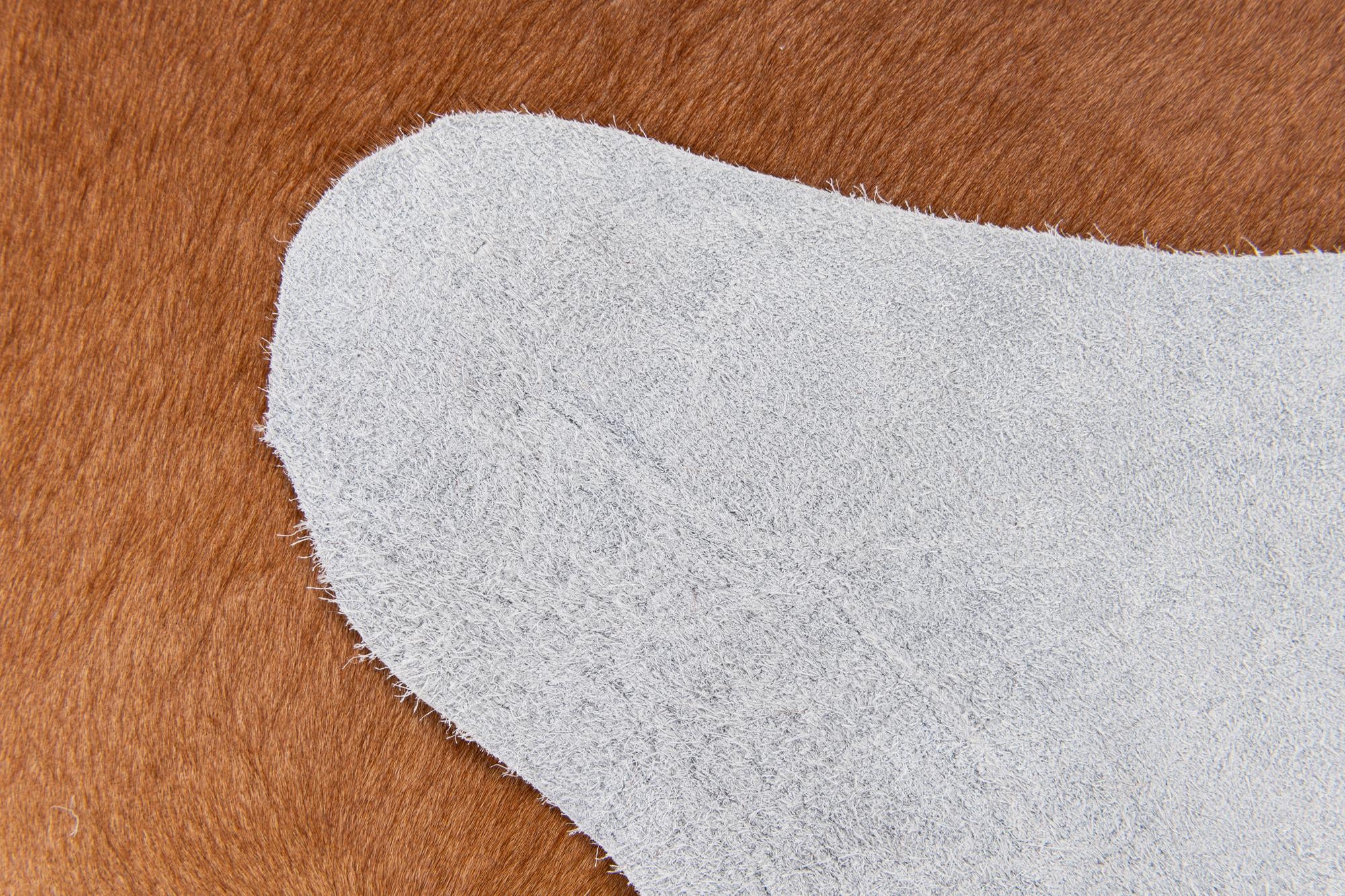 2' 2 x 2' 11 Cowhide Leather Rug