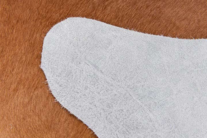 2' 2 x 2' 11 Cowhide Leather Rug