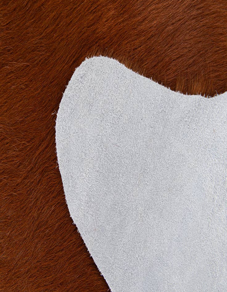 Detail image of 2' 2 x 2' 11 Cowhide Leather Rug