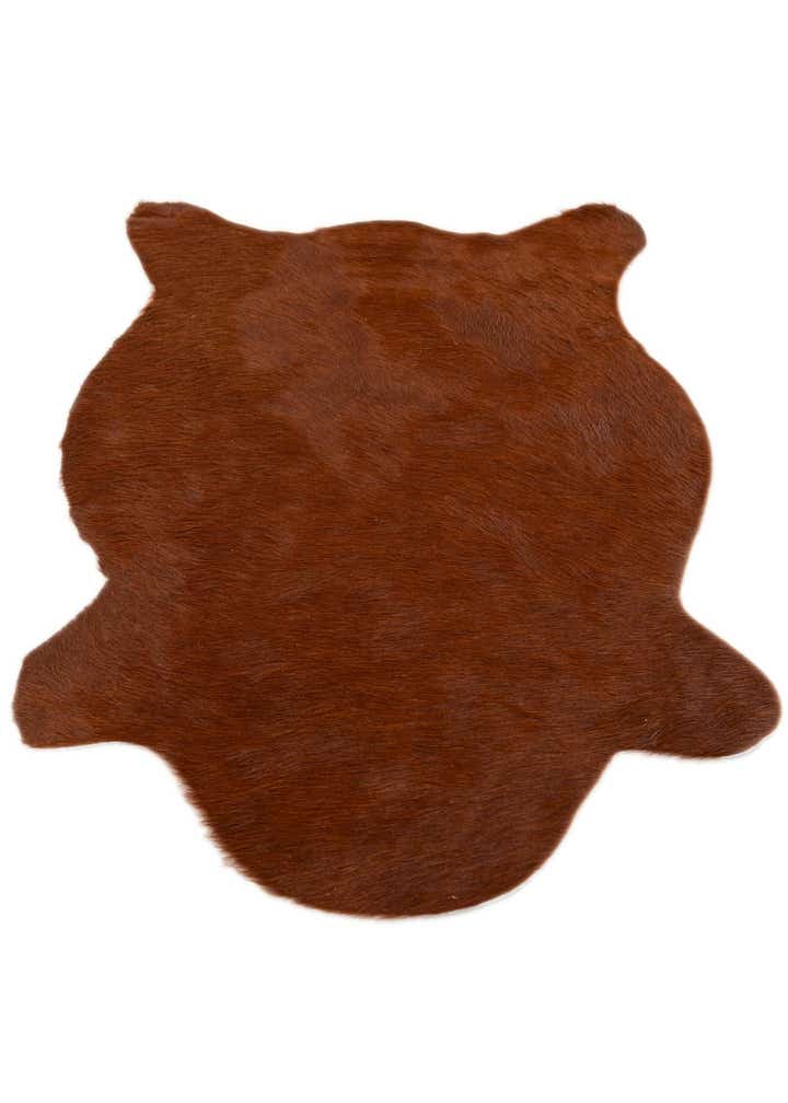 2' 2 x 2' 11 Cowhide Leather Rug
