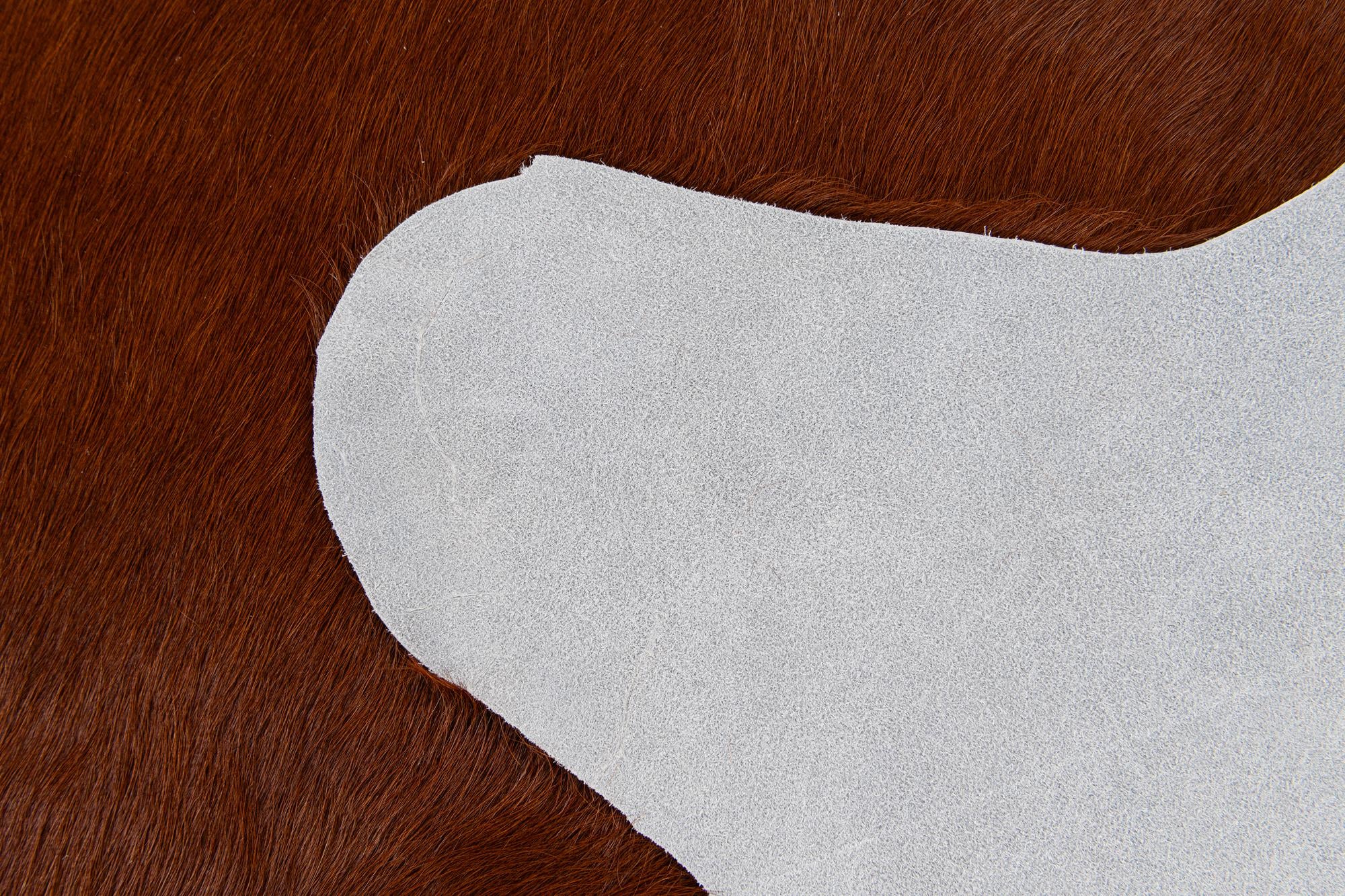 2' 2 x 2' 11 Cowhide Leather Rug