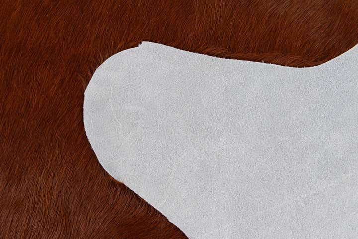 2' 2 x 2' 11 Cowhide Leather Rug