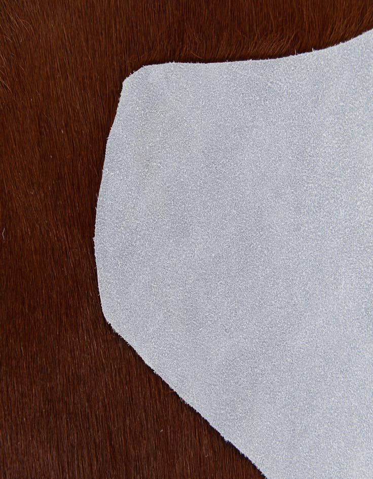 Detail image of 2' 2 x 2' 11 Cowhide Leather Rug
