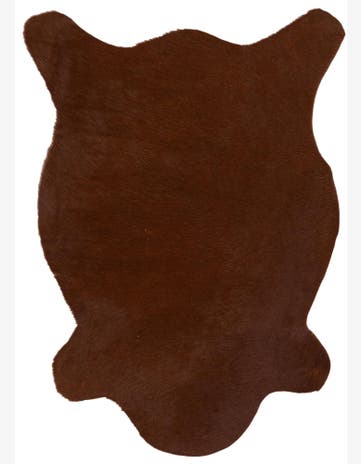 2' 2 x 2' 11 Cowhide Leather Rug
